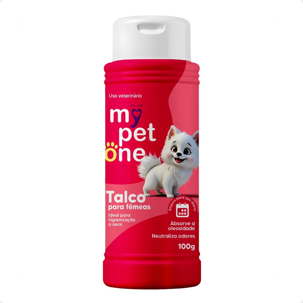 Talco Higiênico Perfumado Para Cães Fêmea Mypetone - 100g