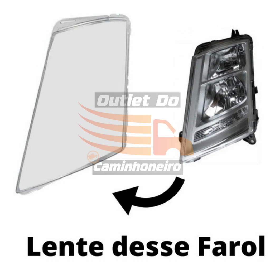 Lente Farol Volvo FH 2015 Lado Direito — foto 5