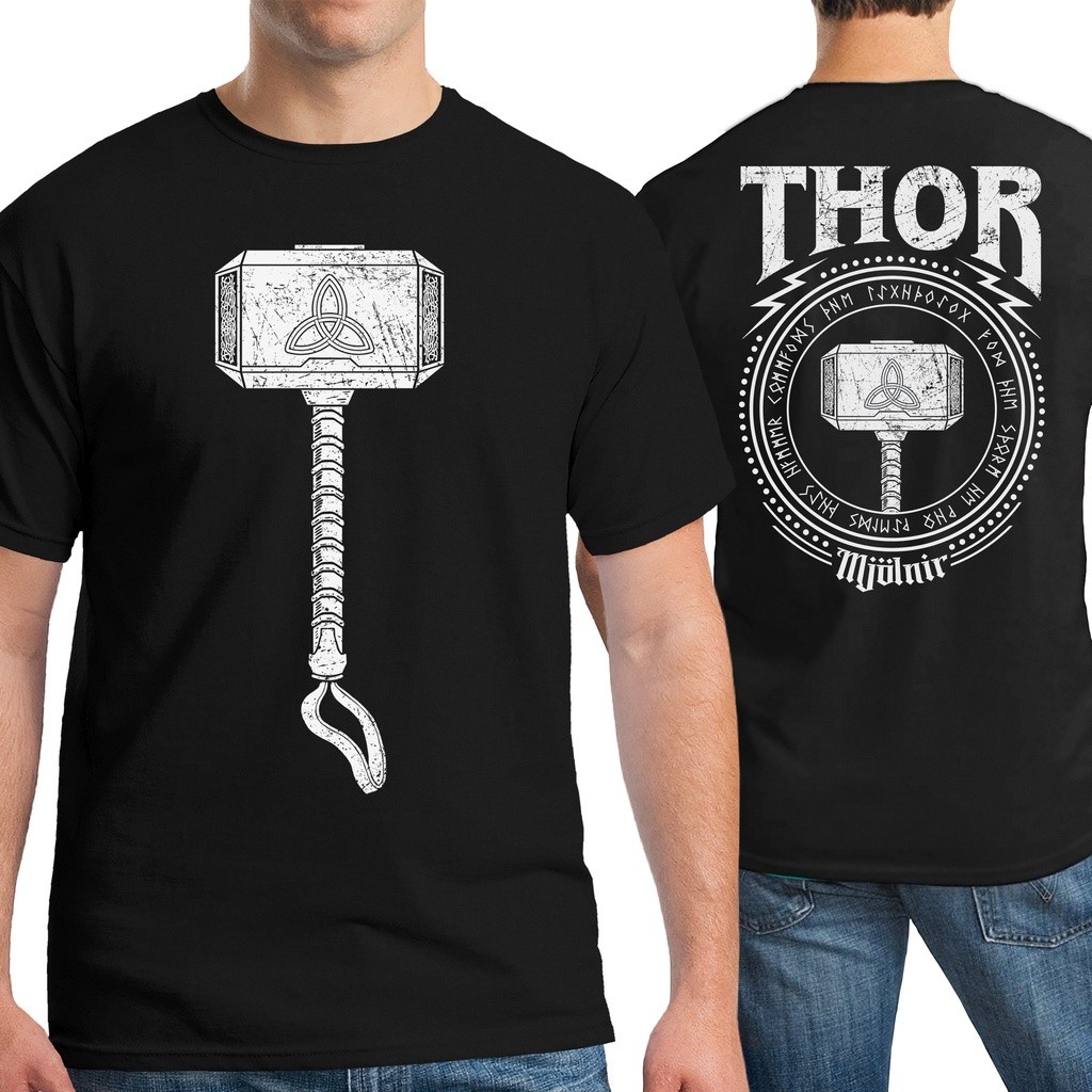 Camiseta Masculina Thor herói da Marvel Estampa frente e Consta