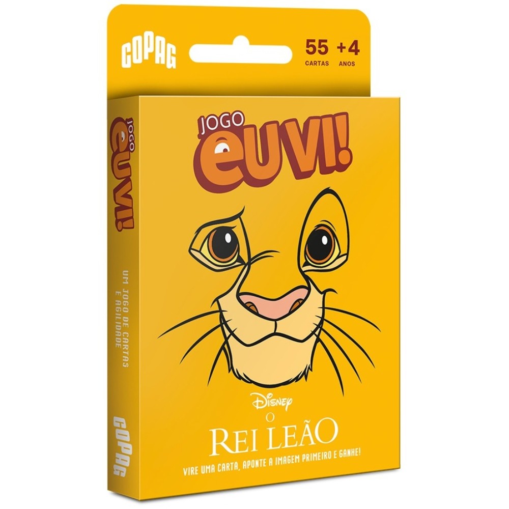 JOGO EU VI! O REI LEÃO COPAG 55 CARTAS BARALHO DISNEY FILME CRIANÇA INFANTIL MUFASA SIMBA DESENHO em Oferta na Shopee