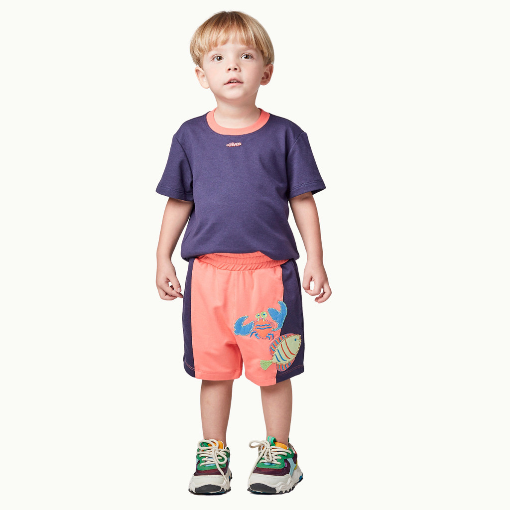 conjunto menino camiseta algodão shorts fundo do mar Oliver