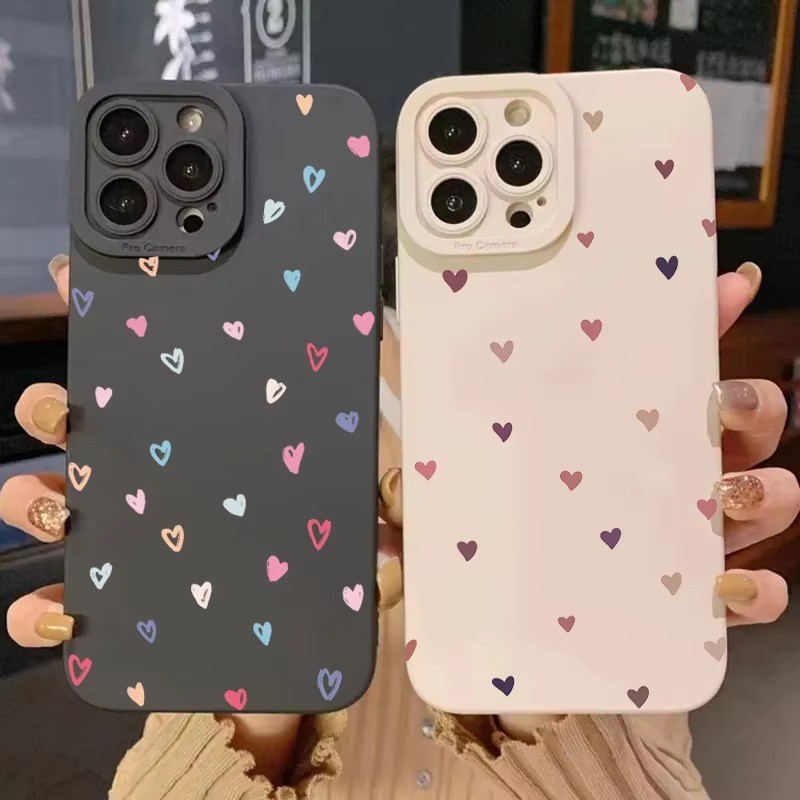 Capa De Telefone Colorida Amor-Coração Para Samsung A15 A05 A35 A55 A16 A06 A26 A36 A56 A14 A54 A34 A13 A32 A23