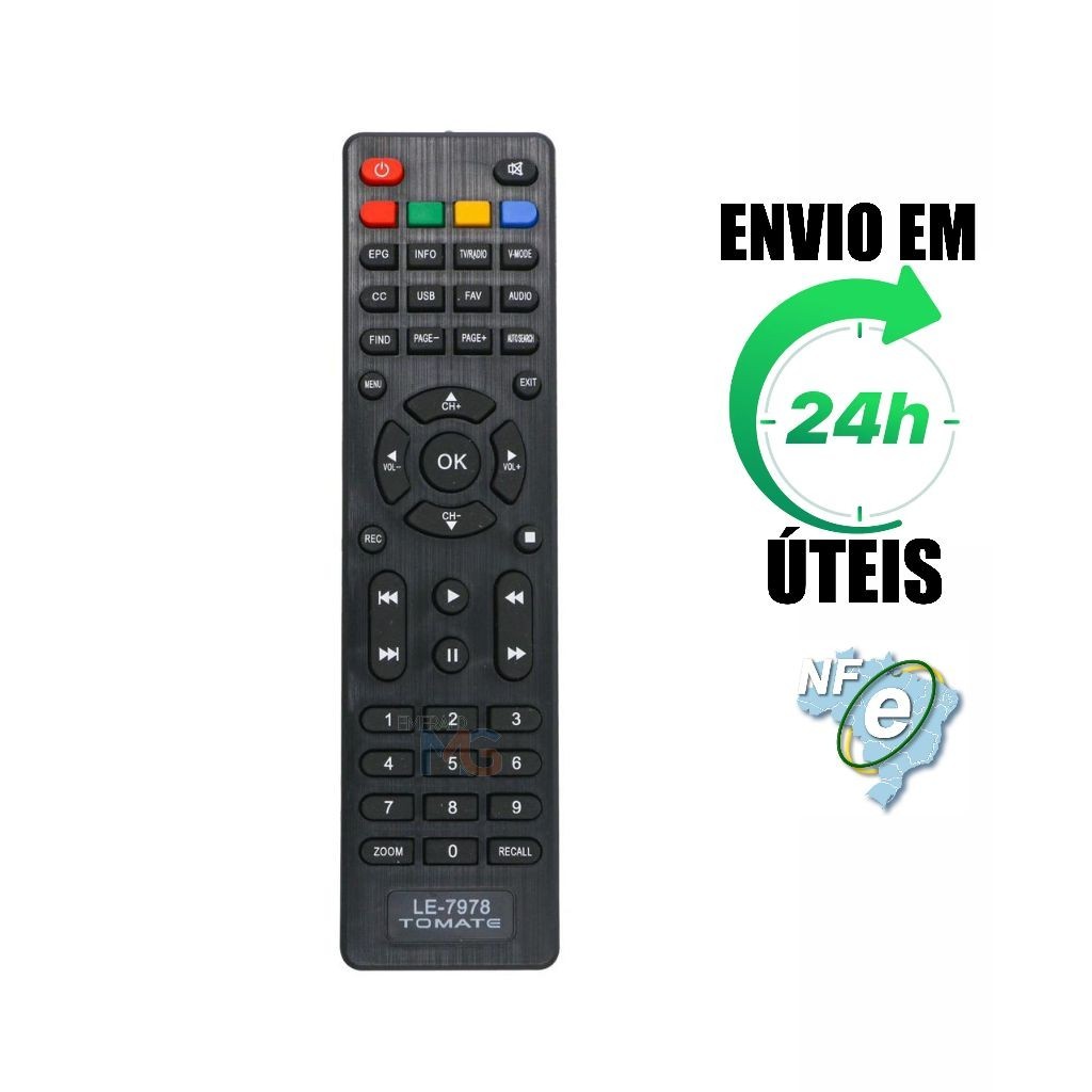 Controle Remoto Compativel com Conversor  mcd 666/800/889/999 Digital 888 ISDBT