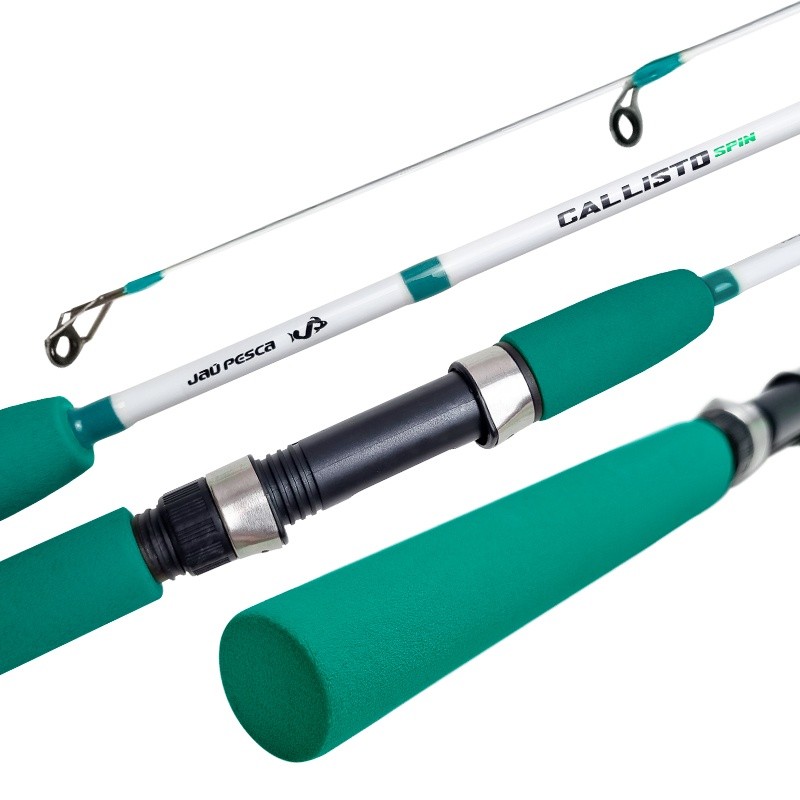 Vara Molinete JP CALLISTO 1,50 mts 10-20LBS 2 Partes Branco/Verde em Oferta na Shopee