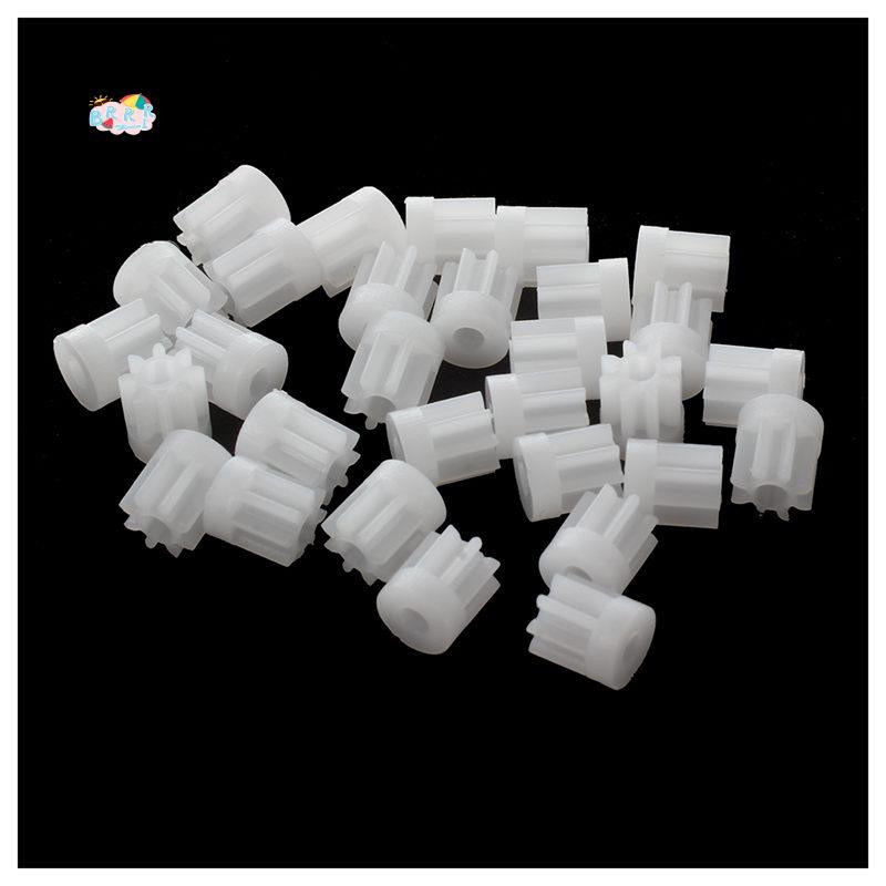 30 Unidades 0.5 Módulo 8 Dentes Engrenagem De Plástico Para Eixo De Motor De Carro De Brinquedo De 2 Mm