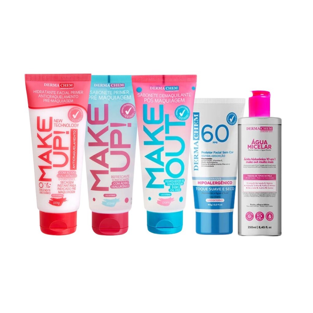 Kit de Limpeza e Cuidados com o Rosto Dermachem Skin Care em Oferta na Shopee