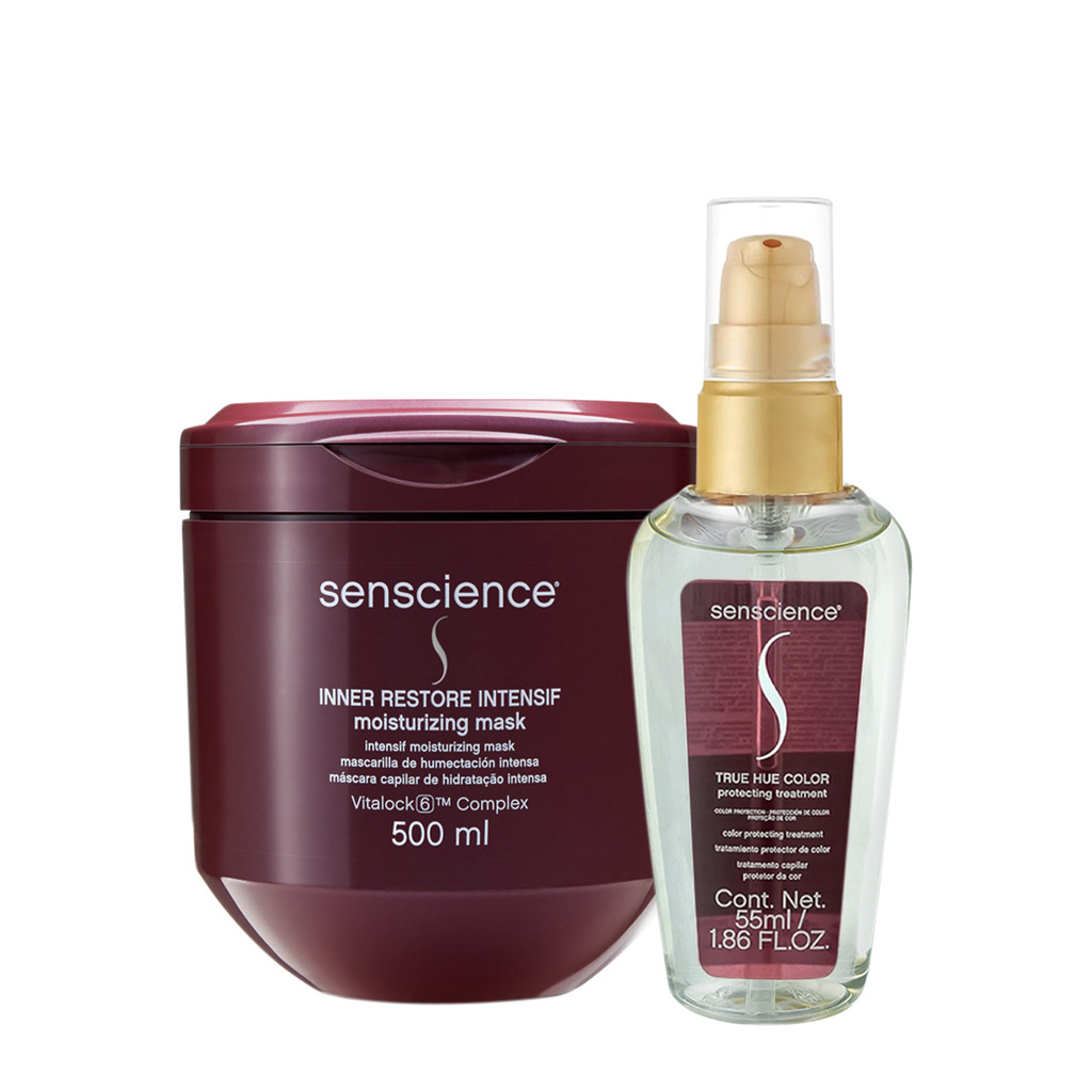 Kit Senscience Inner Restore Intensif Máscara e True Hue Óleo (2 produtos) em Oferta na Shopee
