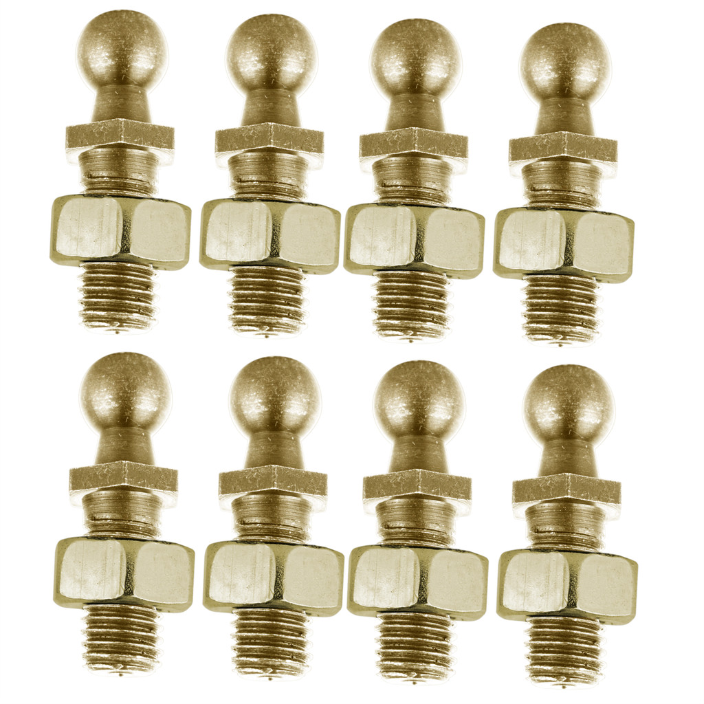 Kit 8 Parafuso Pino p/ Amortecedor Porta-Mala Capô Rosca 8mm