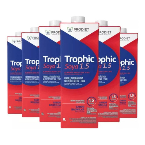 Prodiet Trophic Soya 1.5 1 Litro Kit Com 6 Unidades