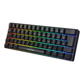 TECLADO GAMER MECÂNICO PRECISION PRO DARK 60% RGB HOT SWAP 61 TECLAS SWITCH BLUE PRETO CABO TIPO C em Oferta na Shopee