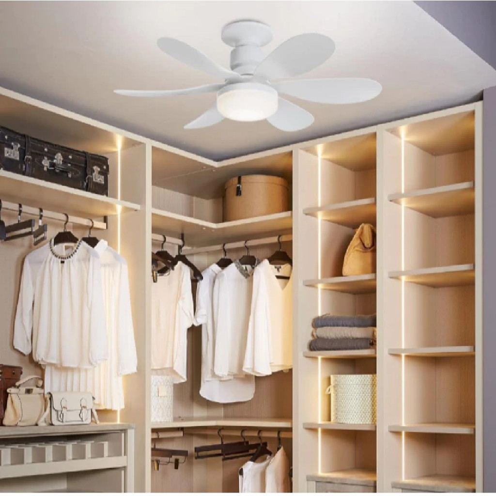 Detalhes do Ventilador de Teto PRO 60W ou 40W Super LED Lâmpada E27 Controle Remoto Luminária Economica de Energia 6 lâminas Bivolt