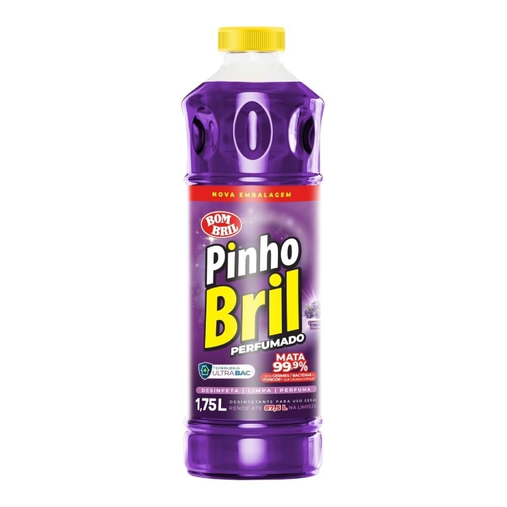 Desinfetante Pinho Bril Campos de Lavanda 1750ml - Embalagem com 6 Unidades em Oferta na Shopee