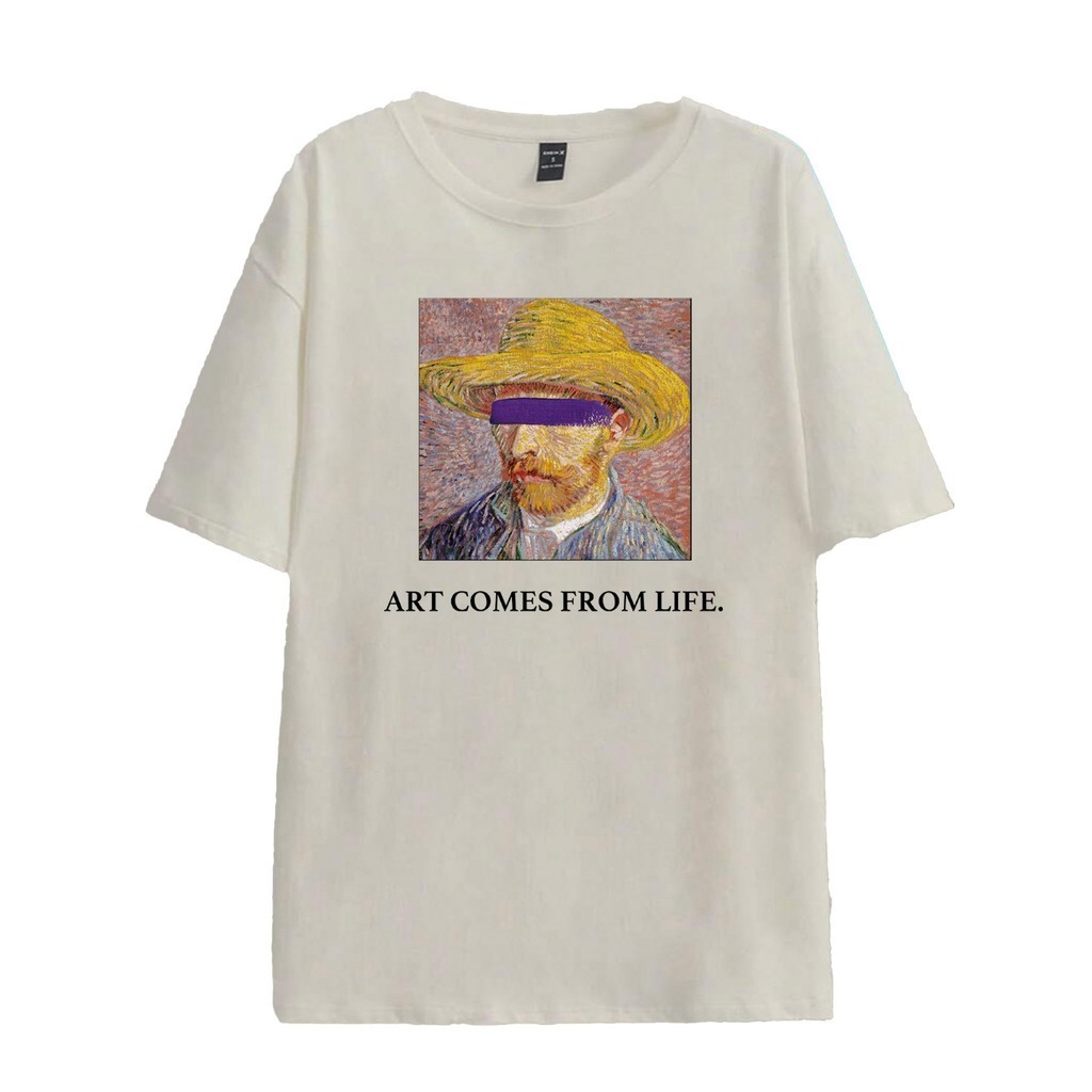 Camiseta Oversized Off White Estampa Van Gogh Aesthetic Unissex Old School Blusa Estilosa Casual