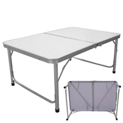 Mesa Dobrável Portátil Vira Maleta 90cm Camping Praia