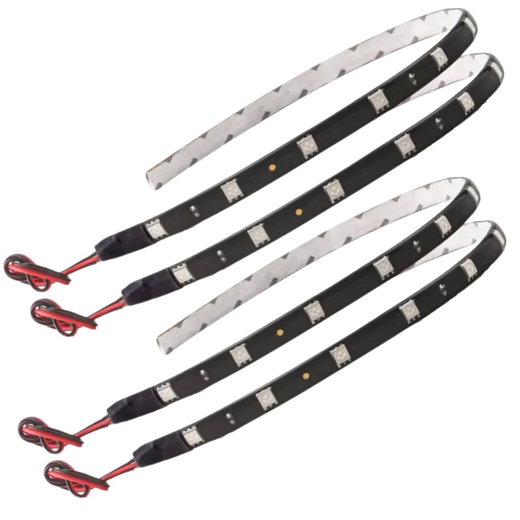KIT 4 FITA SILICONADA 12 LED 30 CM BRANCA