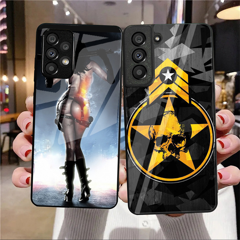 Call Of Duty 03 Capa De Telefone De Vidro Para Samsung Galaxy A14 A16 A30 A22 A32 A33 A34 A40 A42 A55 4G A52 A53 A54 A70