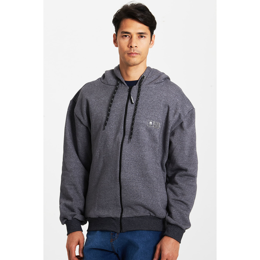 Blusa Moletom Masculina Com Zíper Polo Wear Mescla Médio - Men Clothes