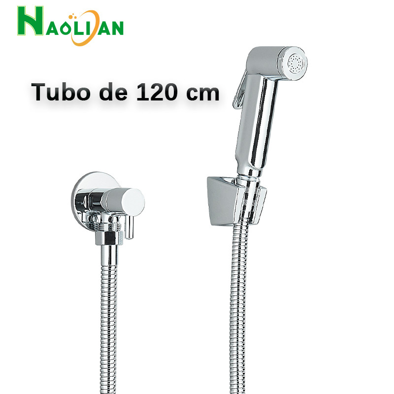 Ducha Higiênica Luxo Metal Cromado Acionamento 1/4 De Volta 120cm Tubo em Oferta na Shopee