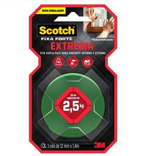 Fita Dupla Face Fixa Forte Extrema 3M 12MM X 1,4M