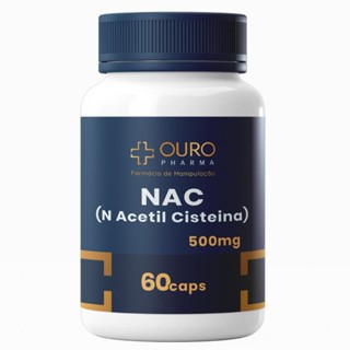 NAC N Acetil Cisteina acetilcisteína 500mg 100% Natural 60 ou 120 Cápsulas em Oferta na Shopee