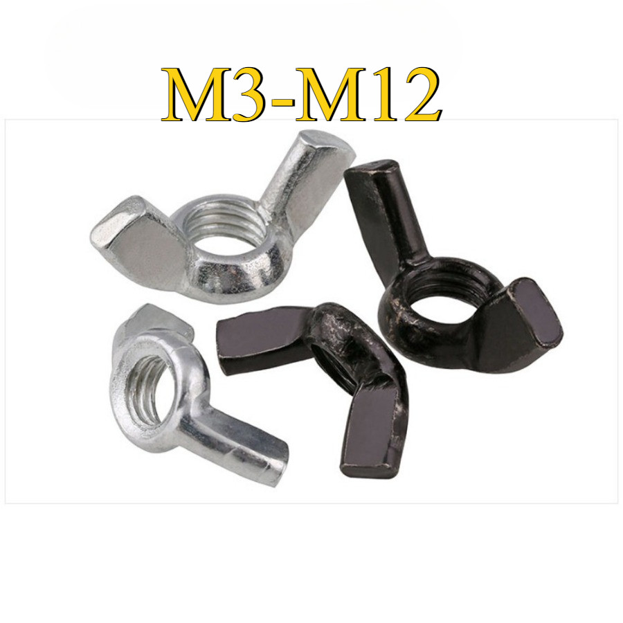 Porca borboleta (zinco branco/preto) Porca de alça M3/M4/M5/M6/M8/M10/M12 (YJ-BR) In stock