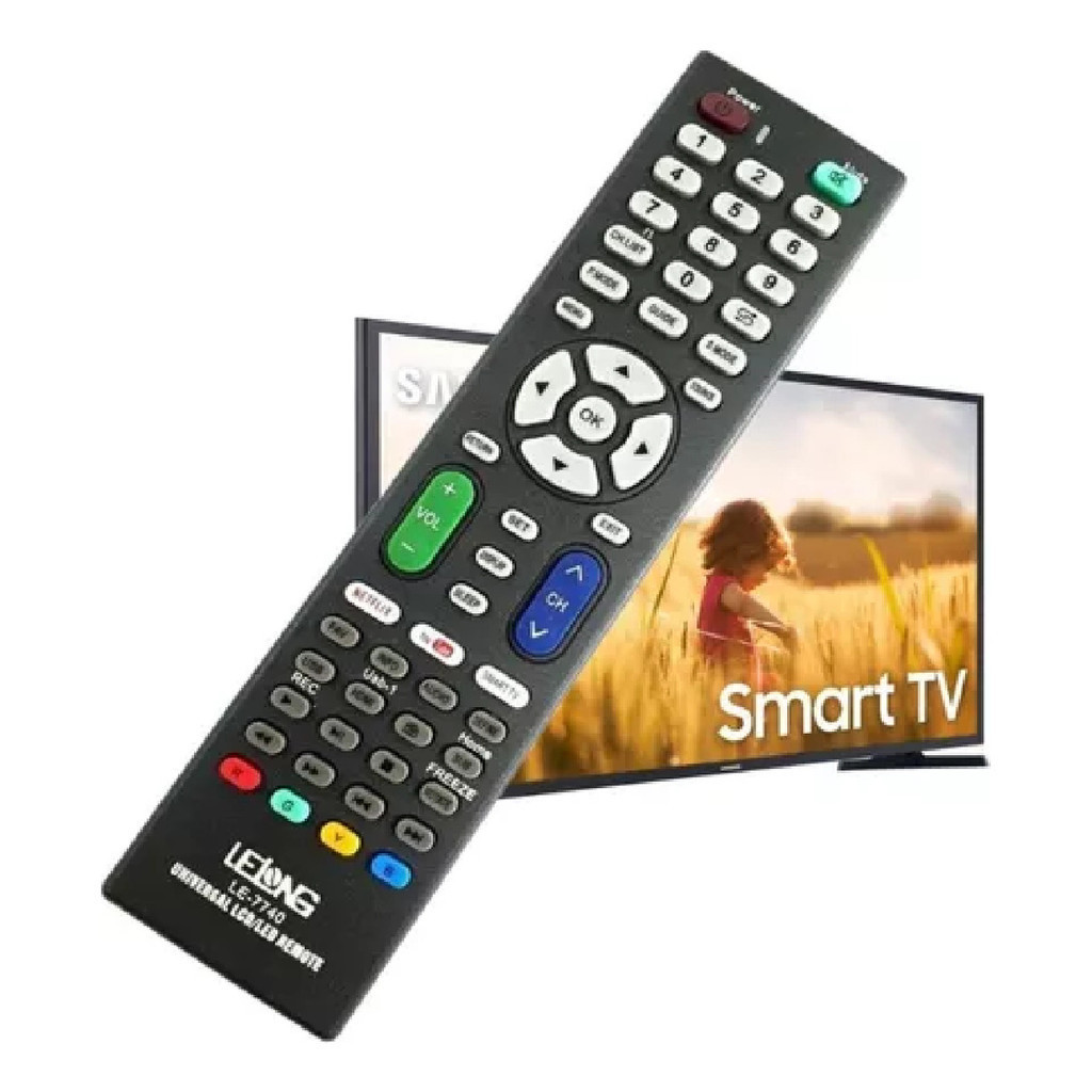 Controle Remoto Compatível Diversas Marcas Smart Le-7740 em Oferta na Shopee
