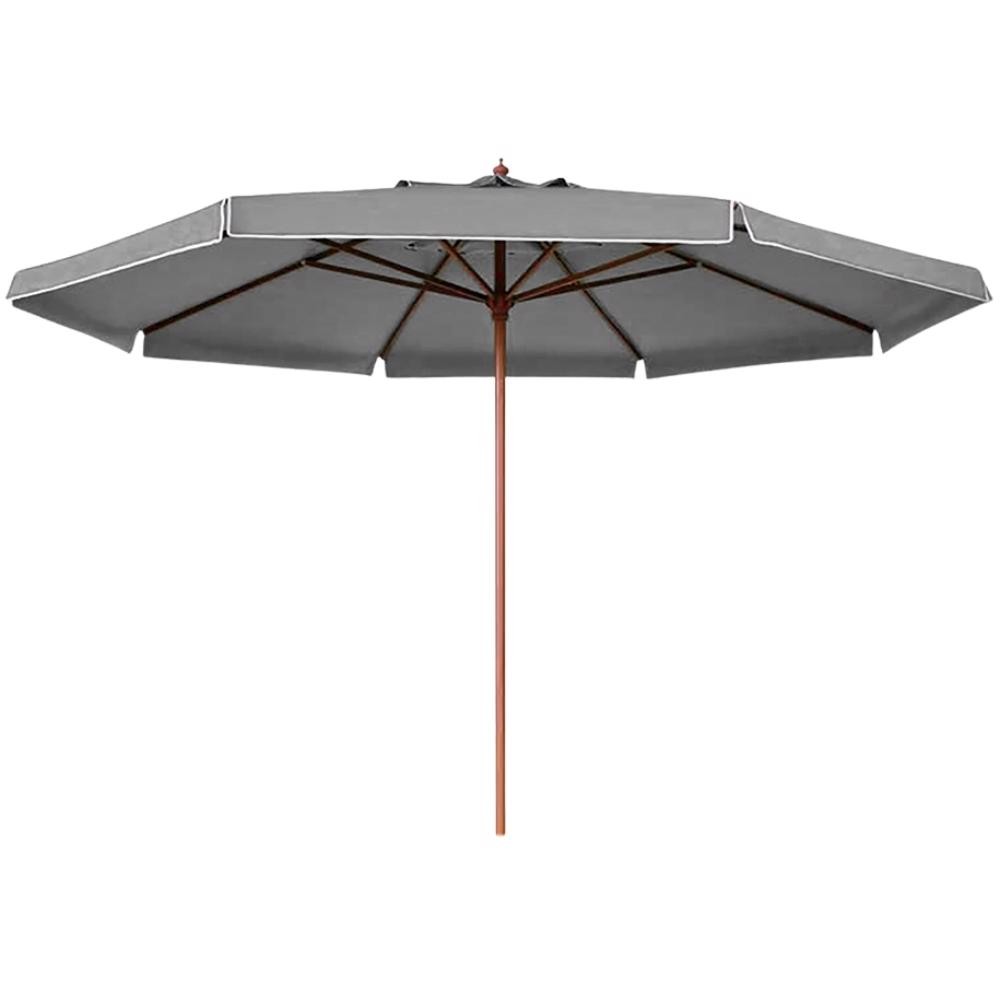 Ombrellone em Madeira 4 Metros Cobertura em Bagum Cinza BEL