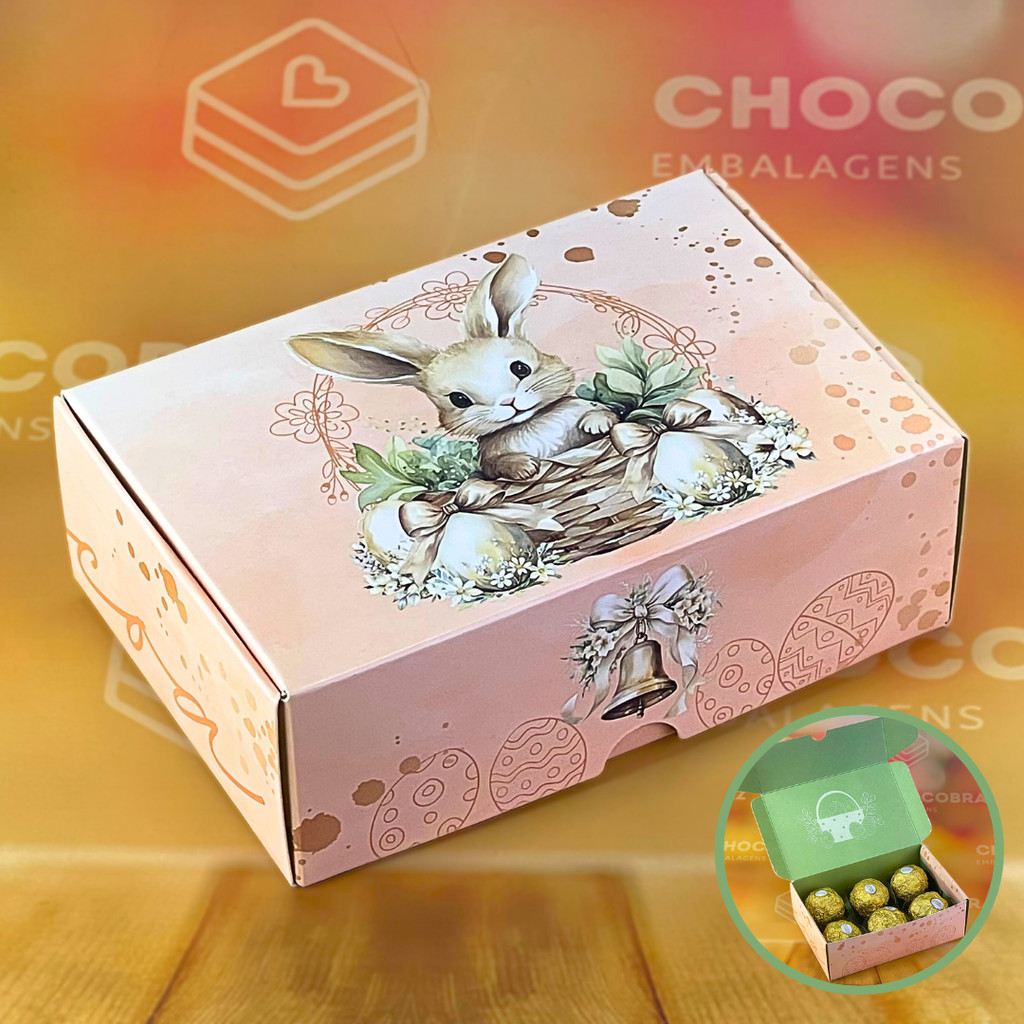 40 CAIXAS P/6 DOCES PRACTICE - COELHINHO ENCANTADO 5382 (PASCOA IDEIA OUTLET)