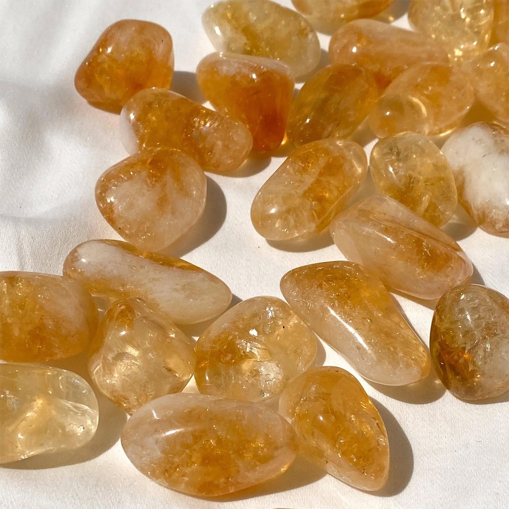 Pedra citrino Rolado 3 a 4cm Cristal natural