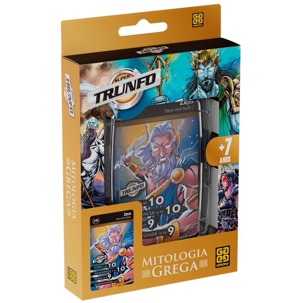 SUPER TRUNFO MITOLOGIA GREGA 32 CARTAS GROW DEUSES HISTÓRIAS LENDAS CRENÇAS MITOS FICÇÃO MITOS JOGOS em Oferta na Shopee