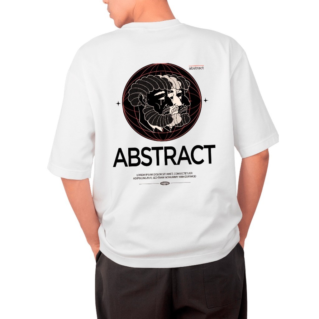 Camiseta Abstract Oversized Streetwear Unissex Moderno Grego Vintage Homem Life Style T-Shirt