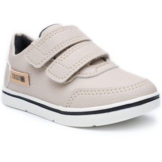 Tênis Infantil Klin Casual Flyer Menino - Bege em Oferta na Shopee