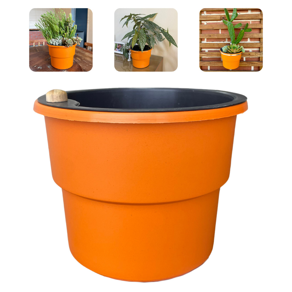 Kit 2 Vasos Plantas Autoirrigável Antidengue 20Cm Armazém do Verde