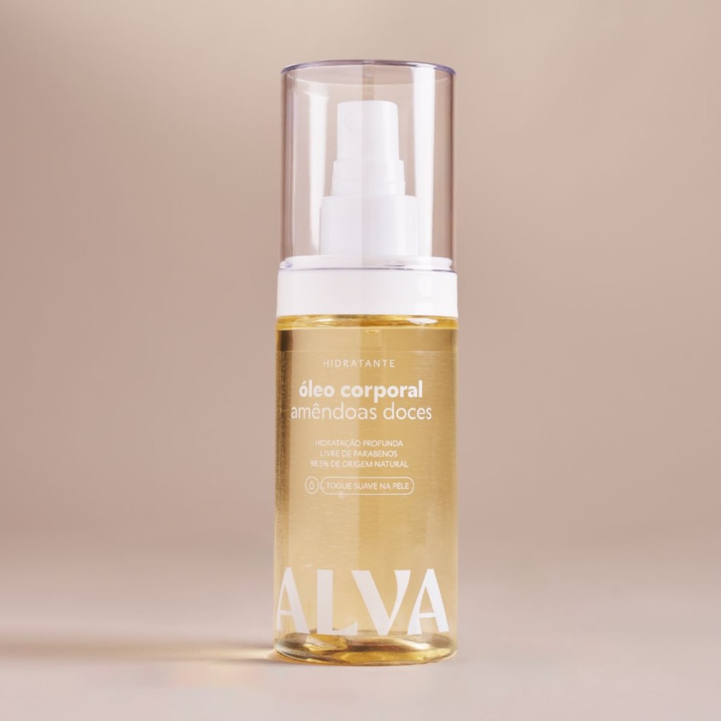 Óleo Corporal Hidratante Alva Amêndoa Doce Vegano 100ml