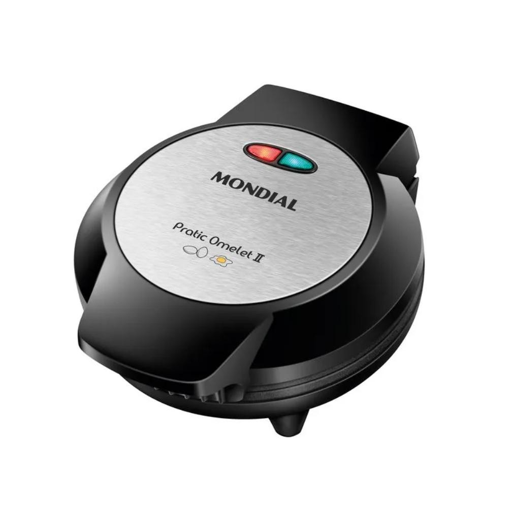 Omeleteira Elétrica Mondial Pratic Omelet II Preto/Inox 800W 127V - OM-04-BI em Oferta na Shopee