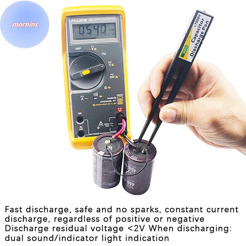 MORNIN 1000V Caneta De Descarga De Capacitor Ferramenta Rápida De Alta Tensão Digital Sparkpen Reparos Eletrônicos Desca