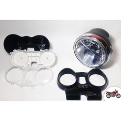 Conjunto Completo Carcaça Painel + Farol Aro Cromado Twister 2001 2002 2003 2004 2005 2006 2007 2008