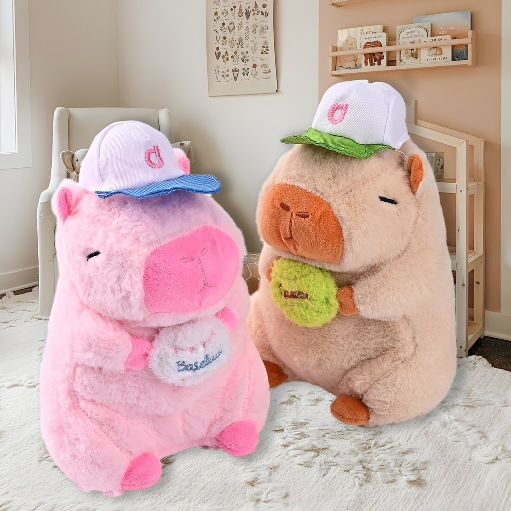 Brinquedo de Pelúcia Capivara Fofo Macio Multifuncional Presente Decorativo