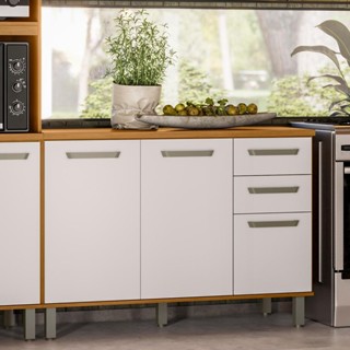 Balcão de Cozinha e Tampo 120cm Rita Freijó/Off Acetinado Z44 - Mpozenato em Oferta na Shopee