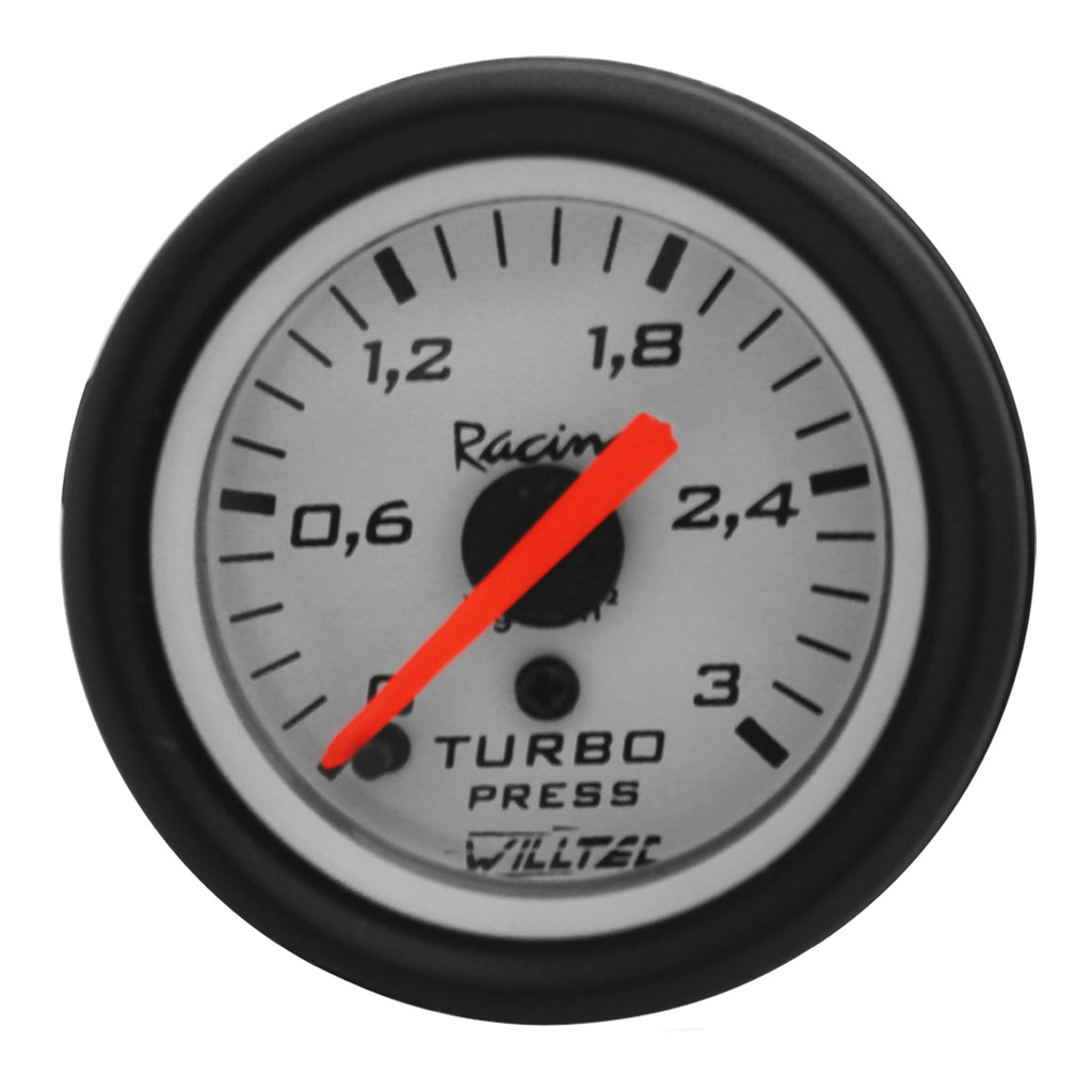 Manômetro Mecânico Pressão Turbo 0-3kgf/cm² 52mm Branco