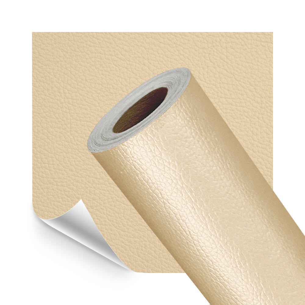 Revestimento ou Reparo Adesivo para Couro Sintético Creme 50x137cm