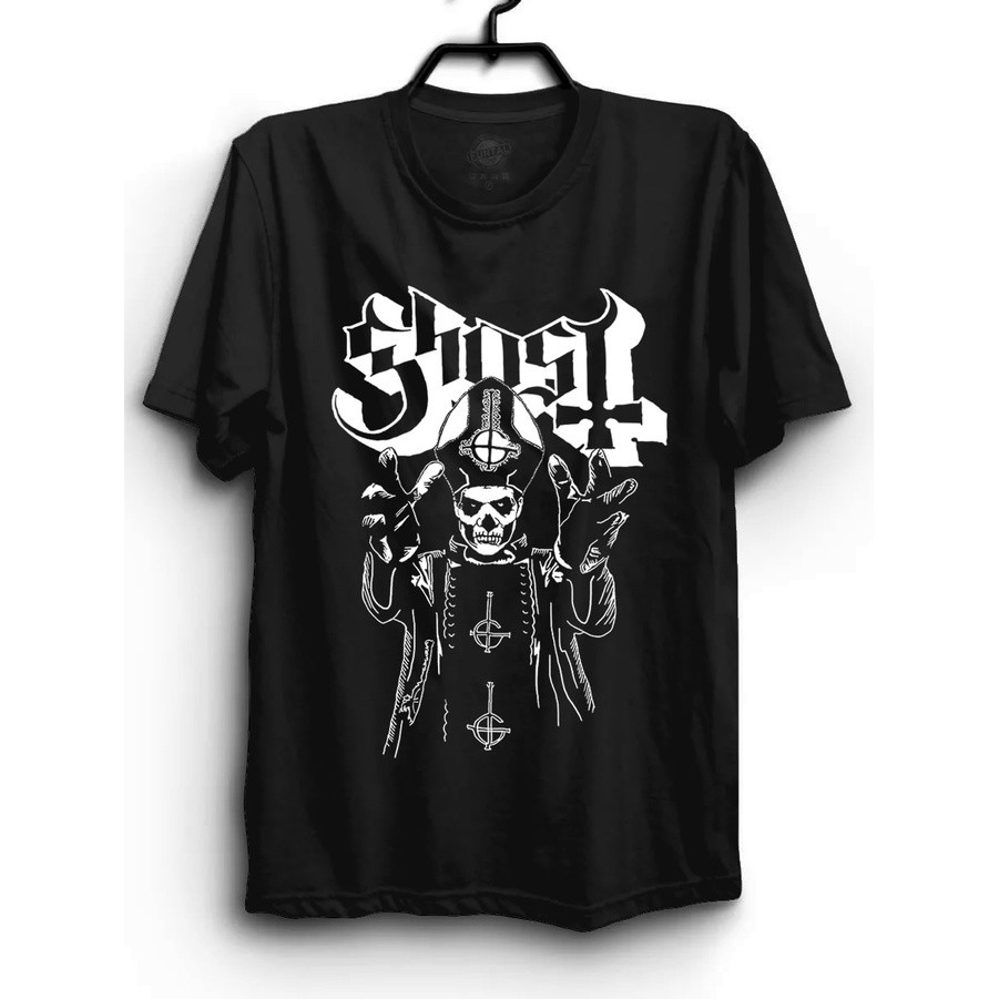 Camiseta Banda Doom Metal Camisa Heavy Metal Rock Ghost 100% Algodão - Envio Rápido - WL