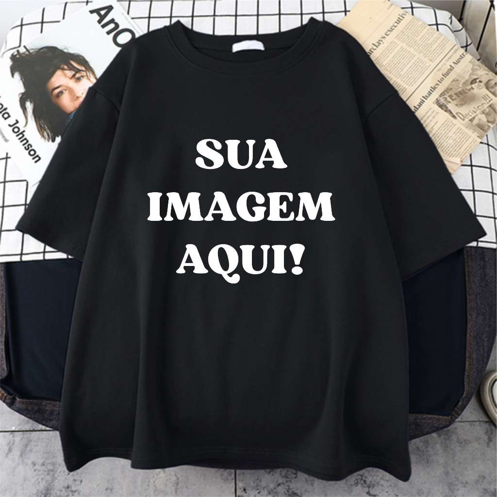 Camiseta Personalizada Algodao Unissex fashion