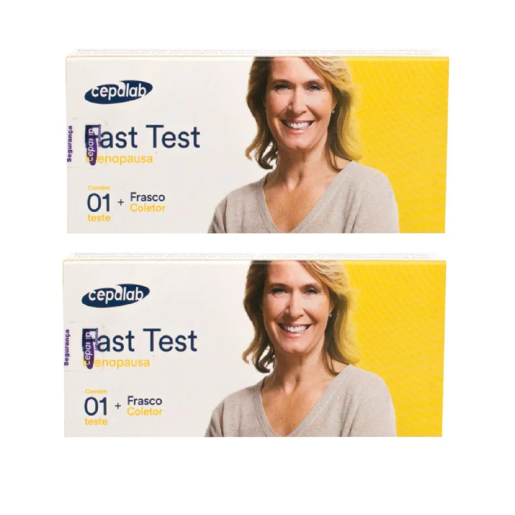 Kit 2 Teste de Menopausa Fast Test Cepalab com 1 Teste + Frasco Coletor