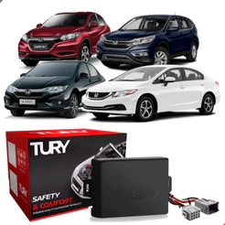 Módulo Vidros Elétricos Subida e Descida Antiesmagamento PRO 3.4 BR Honda Civic City HRV CRV 4P