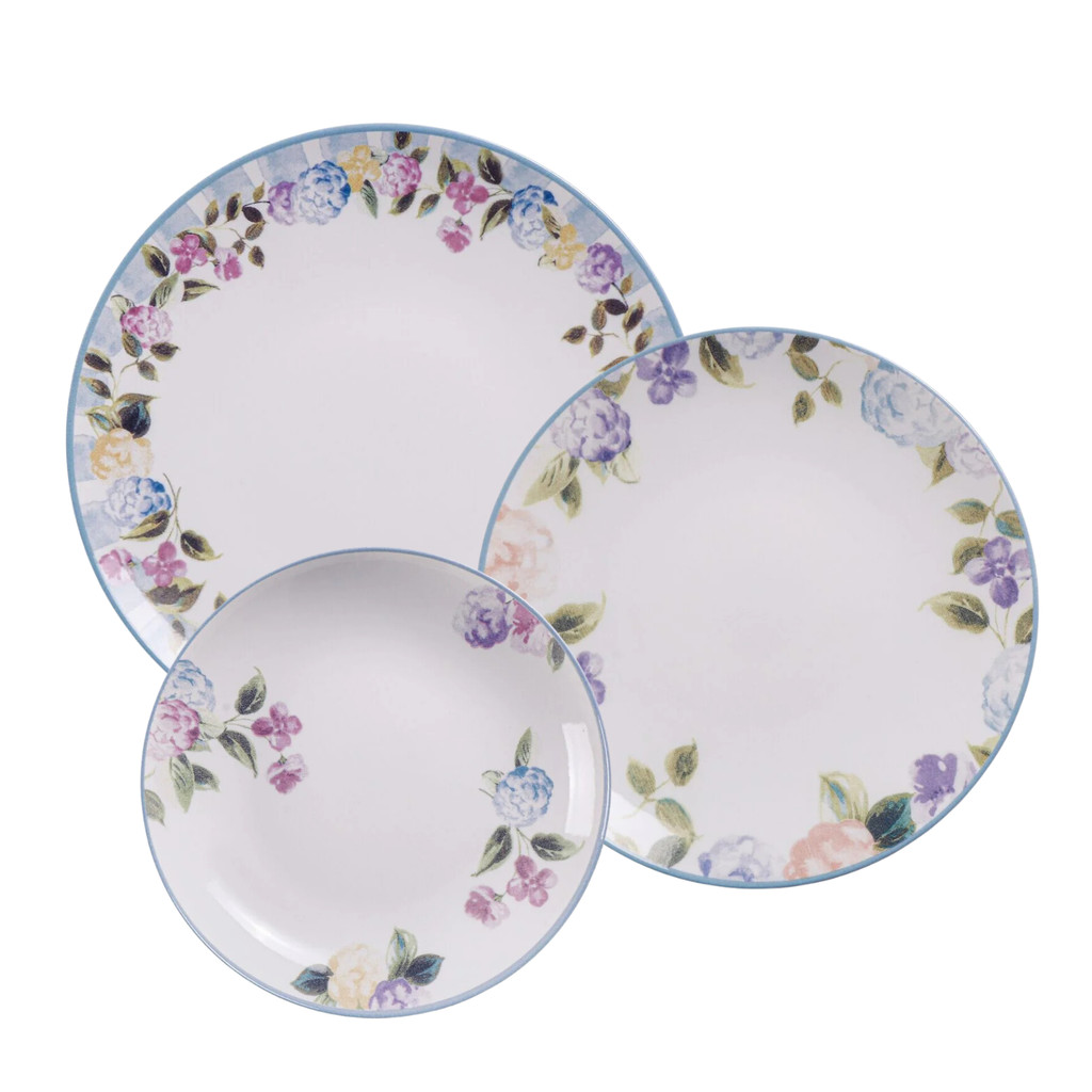 Aparelho De Jantar Jogo Pratos Kit 12 Peças Porcelana Aura Tramontina Florido em Oferta na Shopee