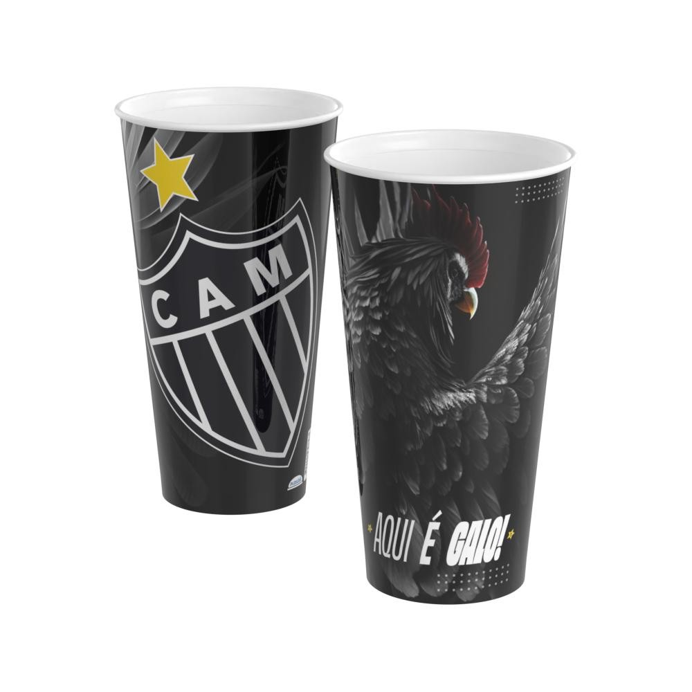 Copo de Plastico 700ml Atlético Mineiro Oficial Plasutil em Oferta na Shopee