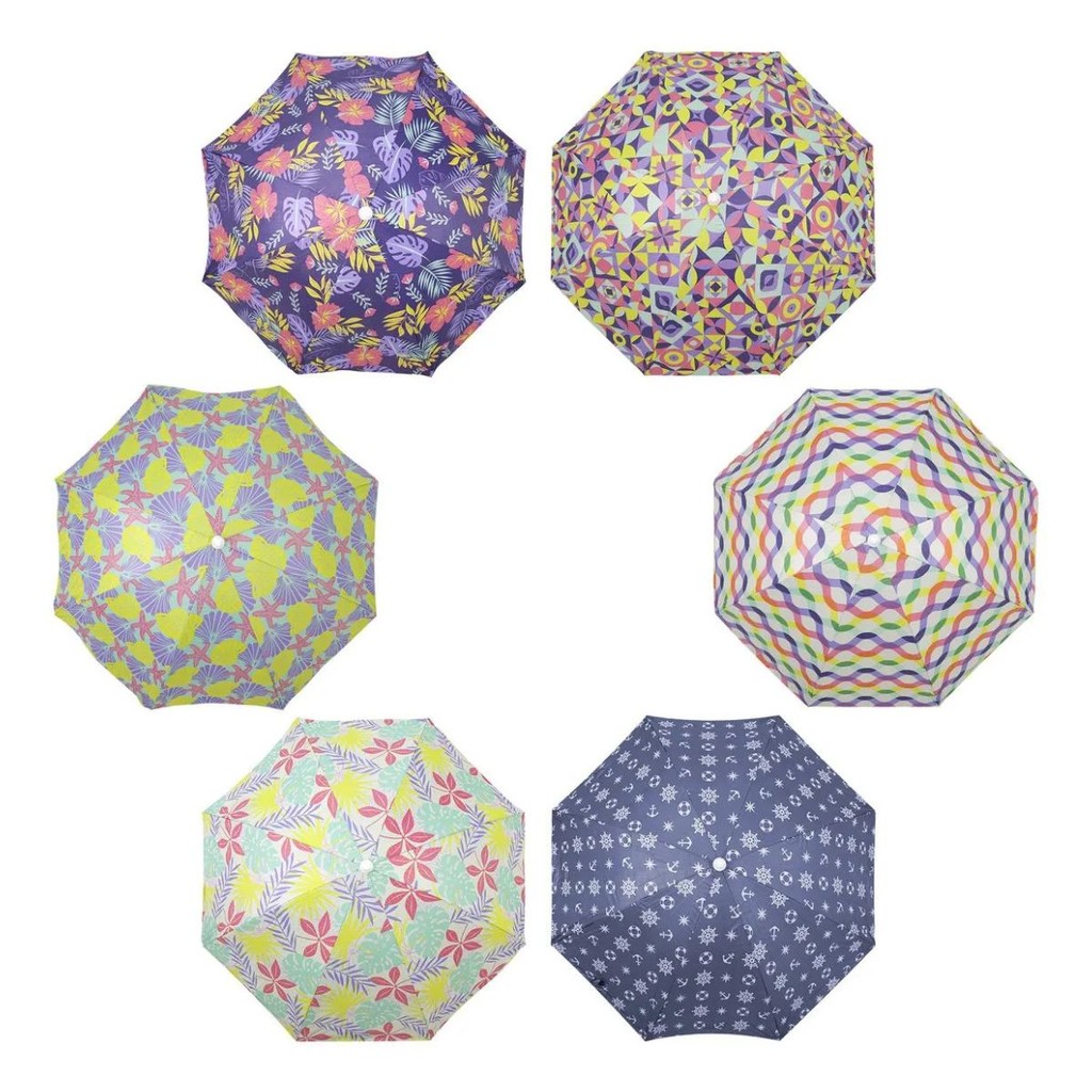 Guarda-Sol em Poliéster Classic 1,40m Estampas Sortidas Bel em Oferta na Shopee