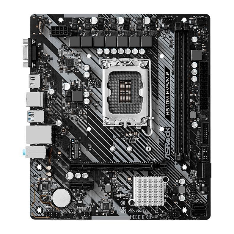Placa Mae ASRock H610M-HVS/M.2 R2.0, Socket LGA1700, M-ATX, Chipset Intel H610, H610M-HVS-M.2-R2 em Oferta na Shopee
