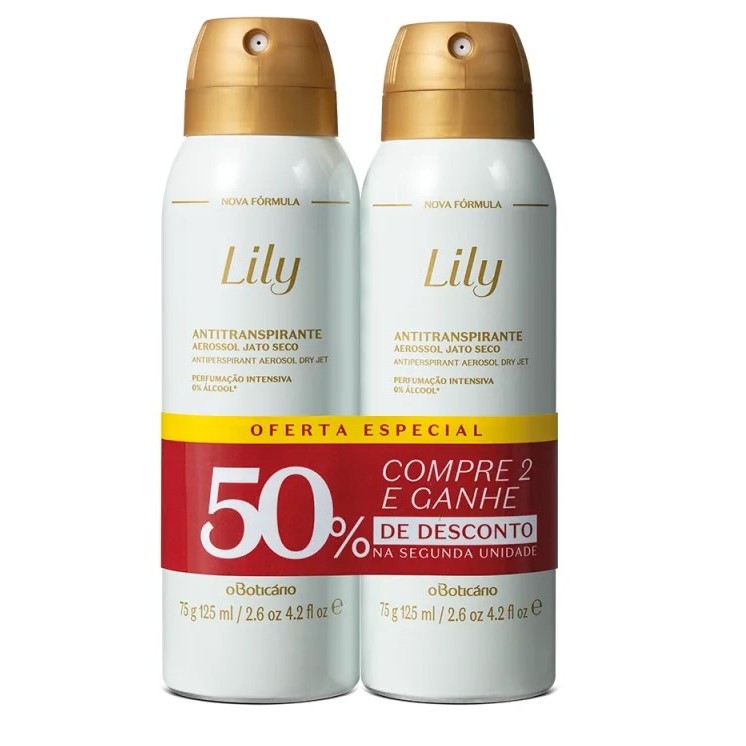 Kit Desodorante Antitranspirante Lily 75g/125ml, O Boticário em Oferta na Shopee